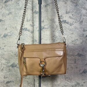 Rebecca Minkoff Tan Leather Chain Strap Crossbody Bag